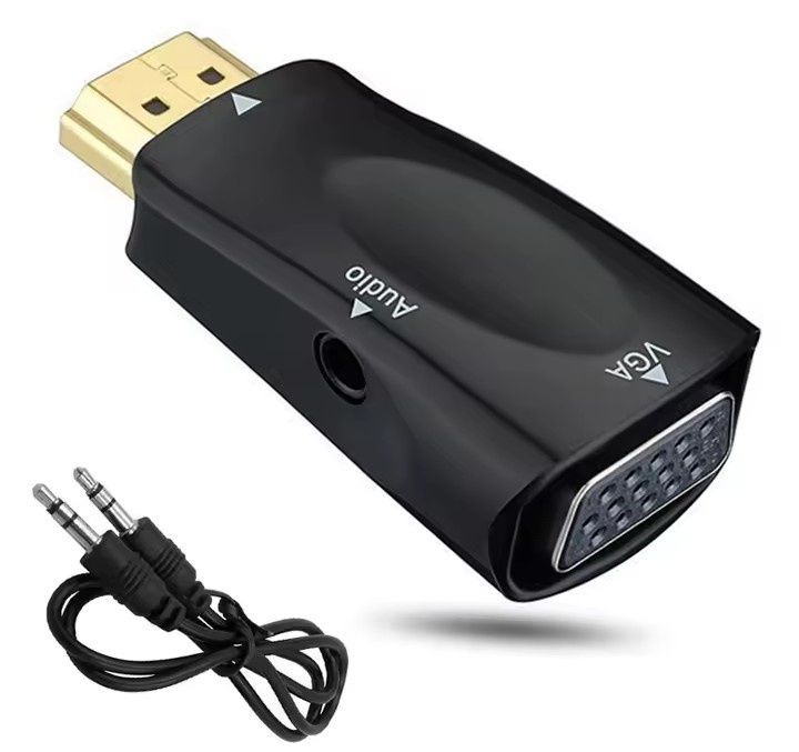 Adapter Konwerter HDMI do VGA + audio kabel jack