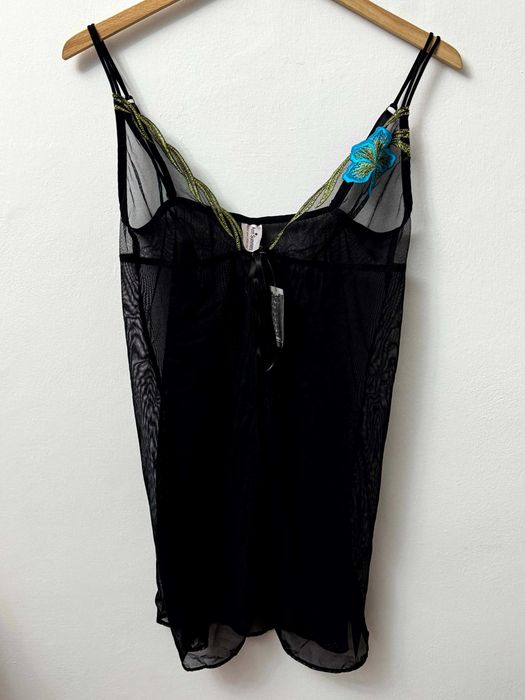 Koszulka nocna halka prześwitująca piżama piżamka coquette Paradise Babydoll Ann Summers 40 42 L XL