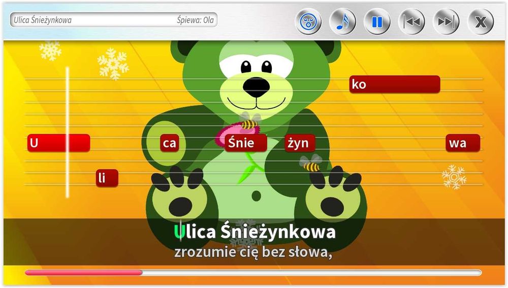 Zestaw karaoke dla dzieci 50 piosenek MP4 + mikrofon Bluetooth Kotek