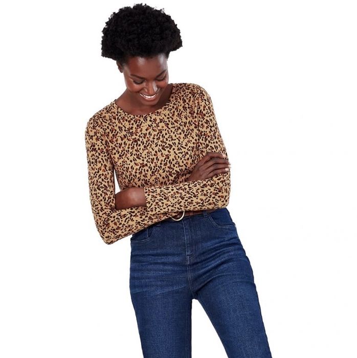 Бавовняний леопардовий лонгслів