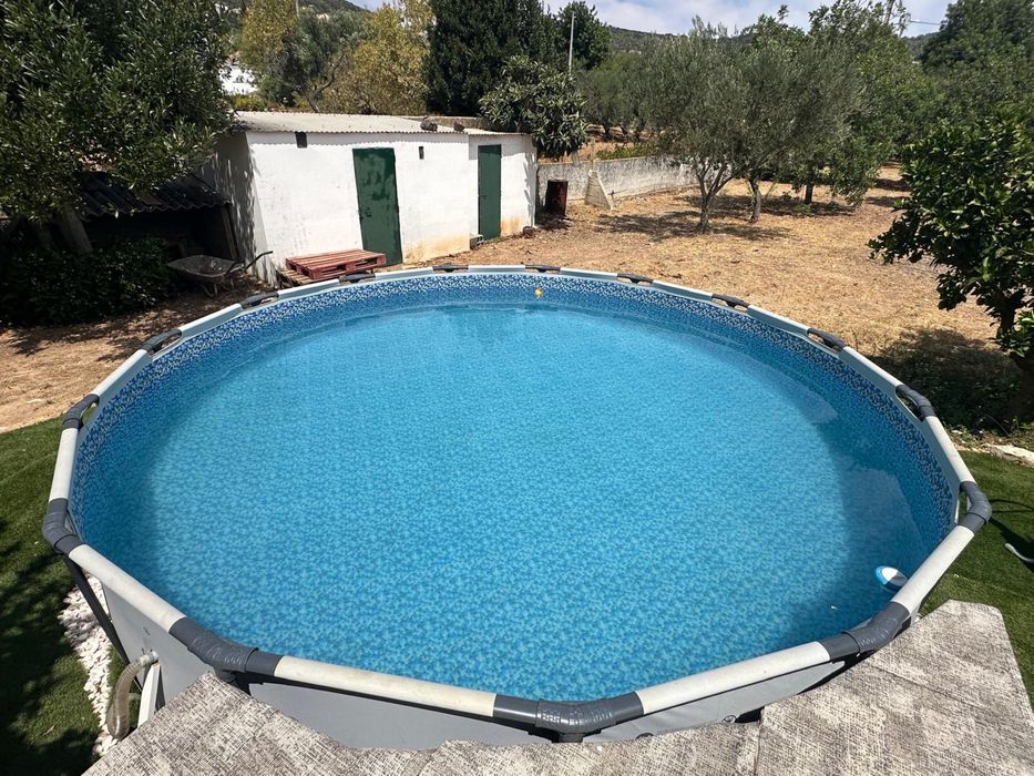 Piscina Tubular redonda com bomba filtro de areia