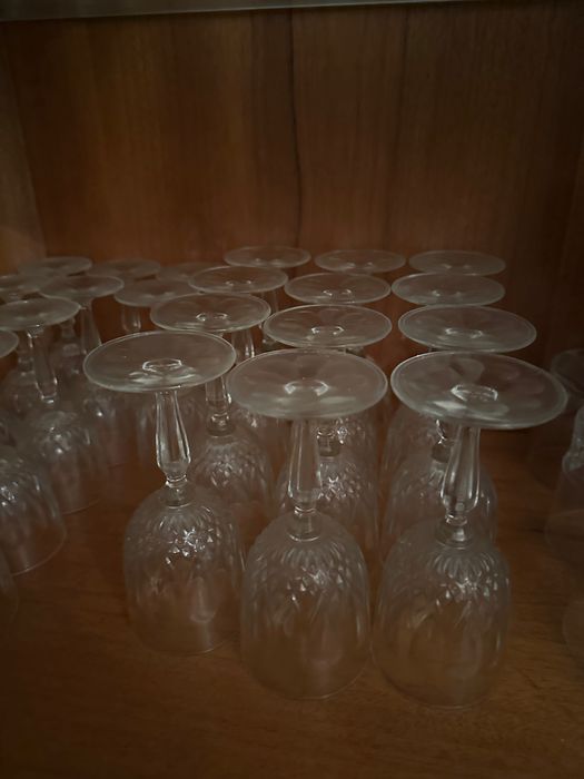 Conjunto copos 12 champanhe 12 vinhos 12 água