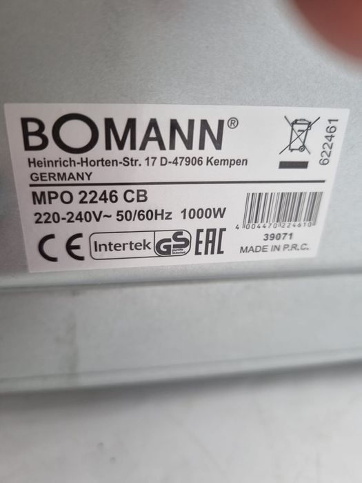 Bomann MPO 2246 CB mini piekarnik do pizzy