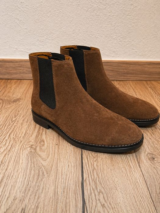 Botas Chelsea Zara Homem Castanhas Camurça Nº41 Novas