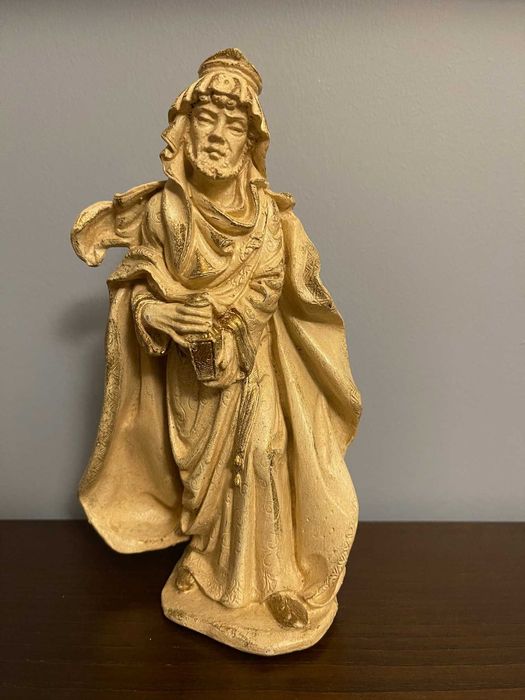 Presépio Sagrada familia branco/dourado