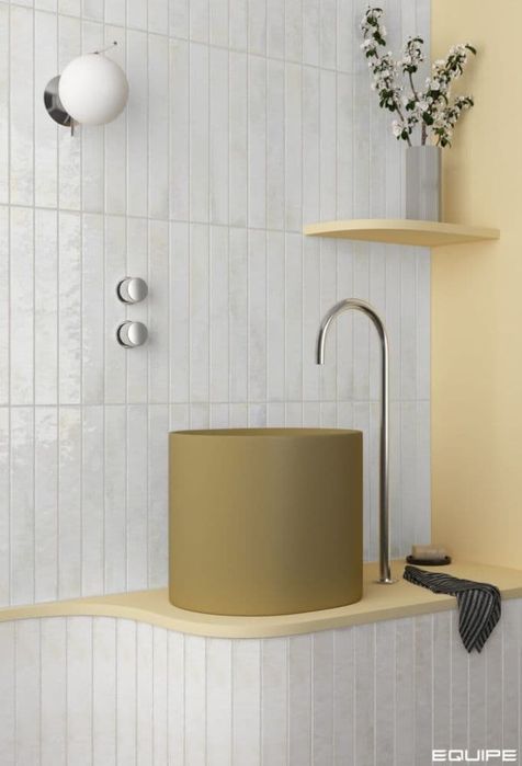 Płytki equipe bali white połysk 5x40cm