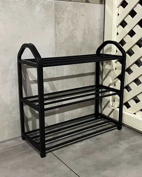 Stojak na buty czarny [45cm x 19cm x 40cm]