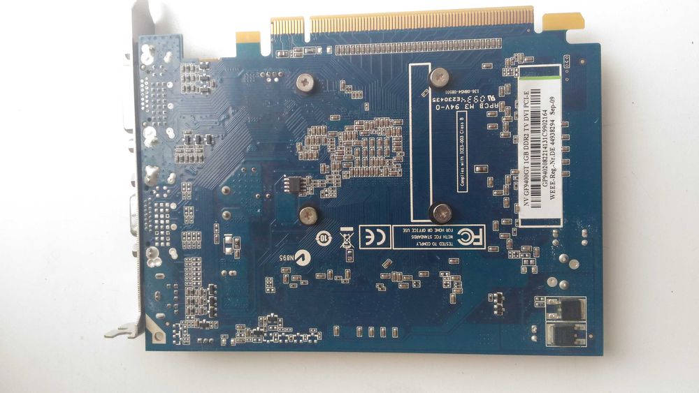 Видеокарта PCI-E NVIDIA GF 9400GT (1Gb/DDR2/128bit/HDMI/DVI/VGA