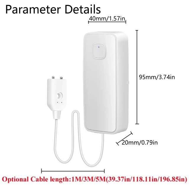 Tuya czujnik zalania poziomu wody wifi zigbee Smart life