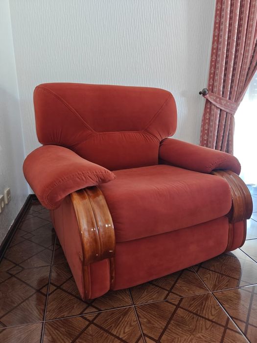 Conjunto de 3 sofás cor tijolo