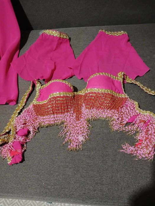 Костюм для восточных танцев (розовый шёлк)