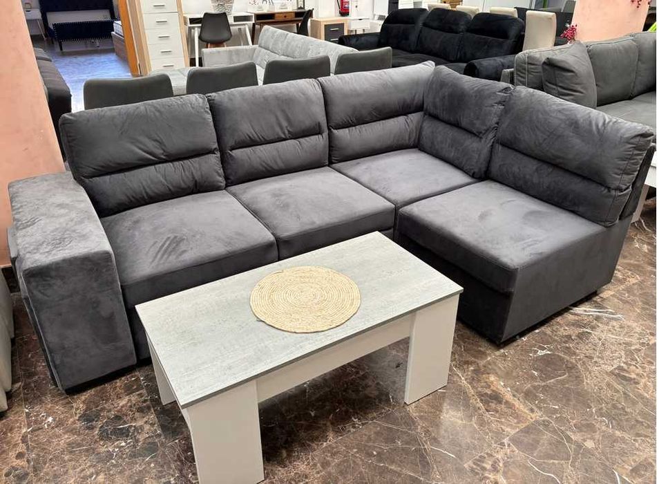Novo sofá-cama de veludo + pufe/ Entrega grátis/ Pagamento na entrega