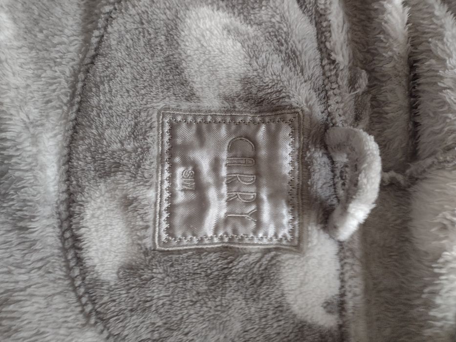 szlafrok damski szary w łabędzie