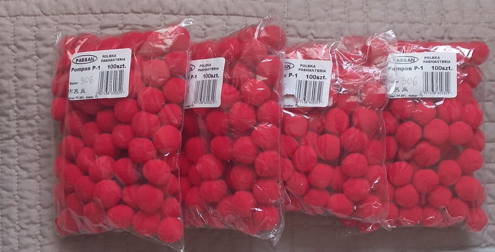 PASSAN pompon 100 sztuk x  4
