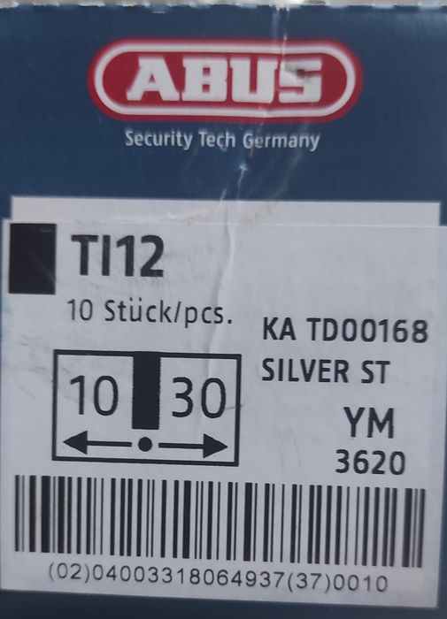 Циліндр половинка сердцевина замка личинка Abus40 мм '