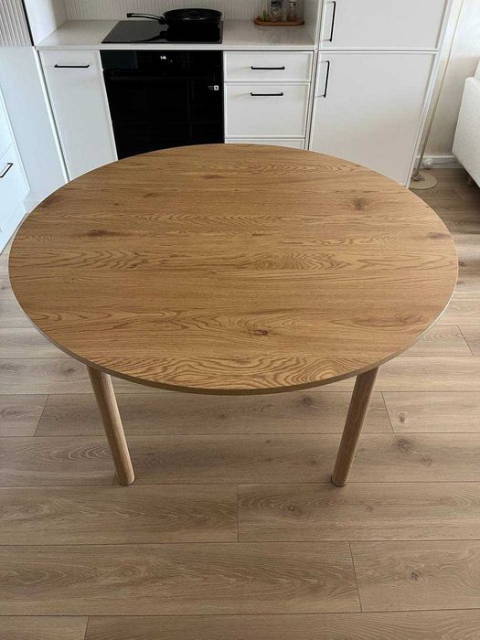 Stół okrągły jadalniany 120 cm dąb naturalny