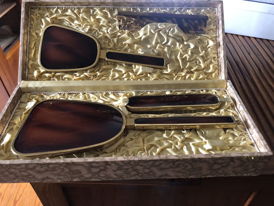 Conjunto vintage de beleza