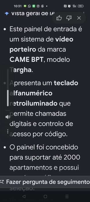 Intercomunicador de video porteiro.