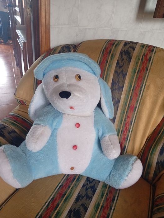 Peluche antigo azul