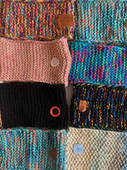 Opaska na głowę handmade robiona na drutach
