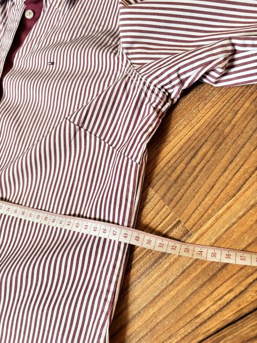 Bordowa koszula w paski,Tommy Hilfiger