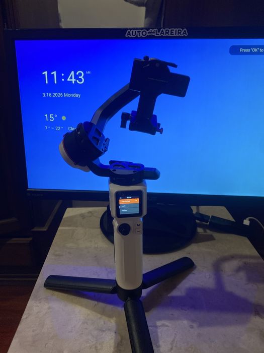 Gimbal Zhiyun Crane‑M3 praticamente novo – estabilizador câmara