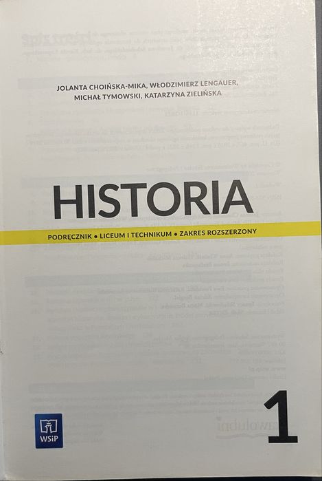 Historia 1 Podręcznik liceum, zakres rozszerzony WSiP
