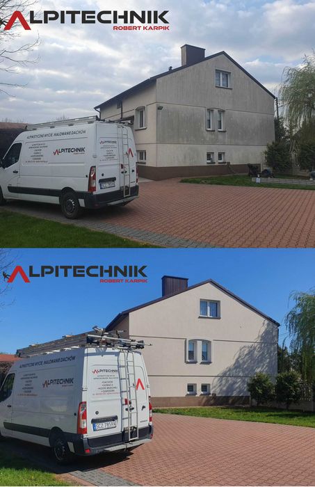Mycie dachów kostki brukowej elewacji ALPITECHNIK