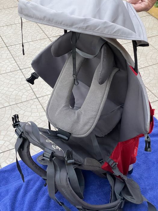 Mochila de Transporte de Bebé phil&teds Escape Cinzento, Vermelho