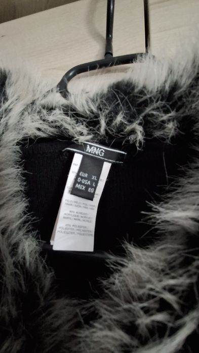 Alt grunge emo goth sweter bluza z futrem