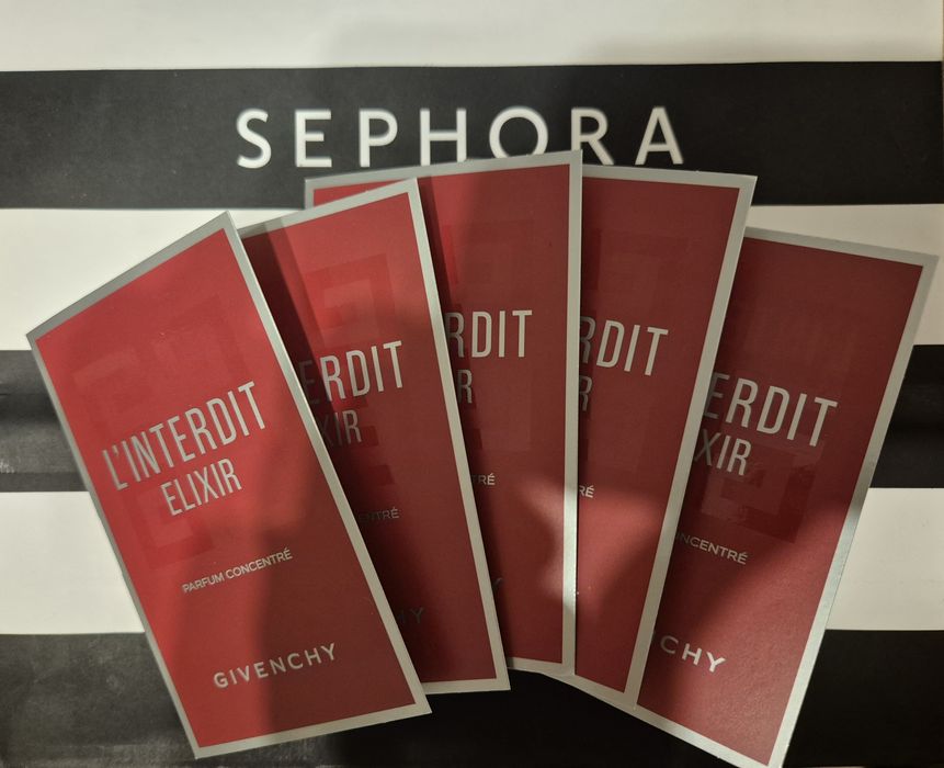 5 sztuk! Nowość 2026 z Sephora! Perfumy! GIVENCHY L'Interdit Parfum Concentre 5 x 1 ml zapach orientalny kwiatowy