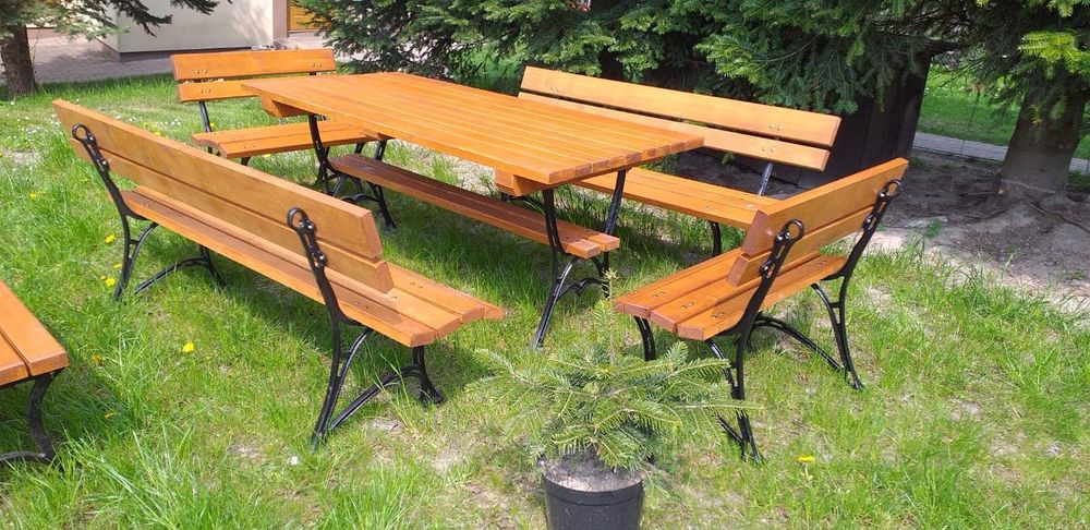 Meble ogrodowe Ławki ogrodowe nogi żeliwne