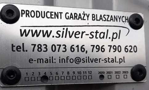 Garaż blaszany 10x7m wiata Silver-Stal Grafit Antracyt
