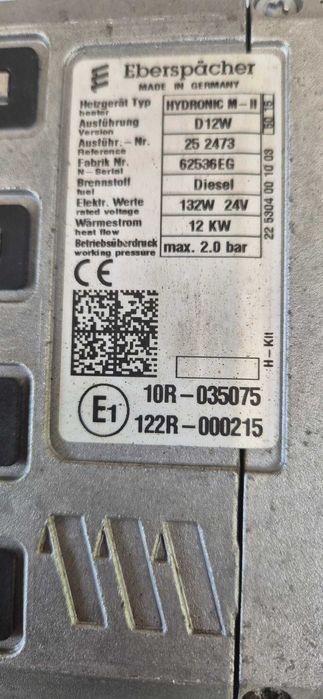 Ogrzewanie Postojowe Eberspacher Hydronic M-II D12W 24V Autobus Isuzu