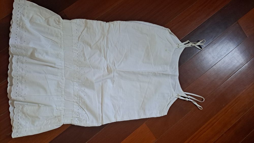 Vestido branco alças com forro