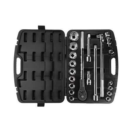 Набір інструментів, проф., 3/4",Cr-V, 20 од.19-50 мм,INTERTOOL ET-6023
