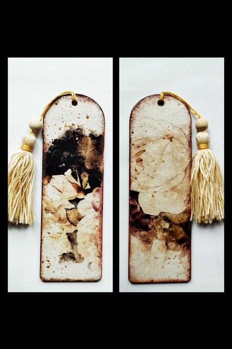 Zakładka do książki 20 – vintage róże, beże