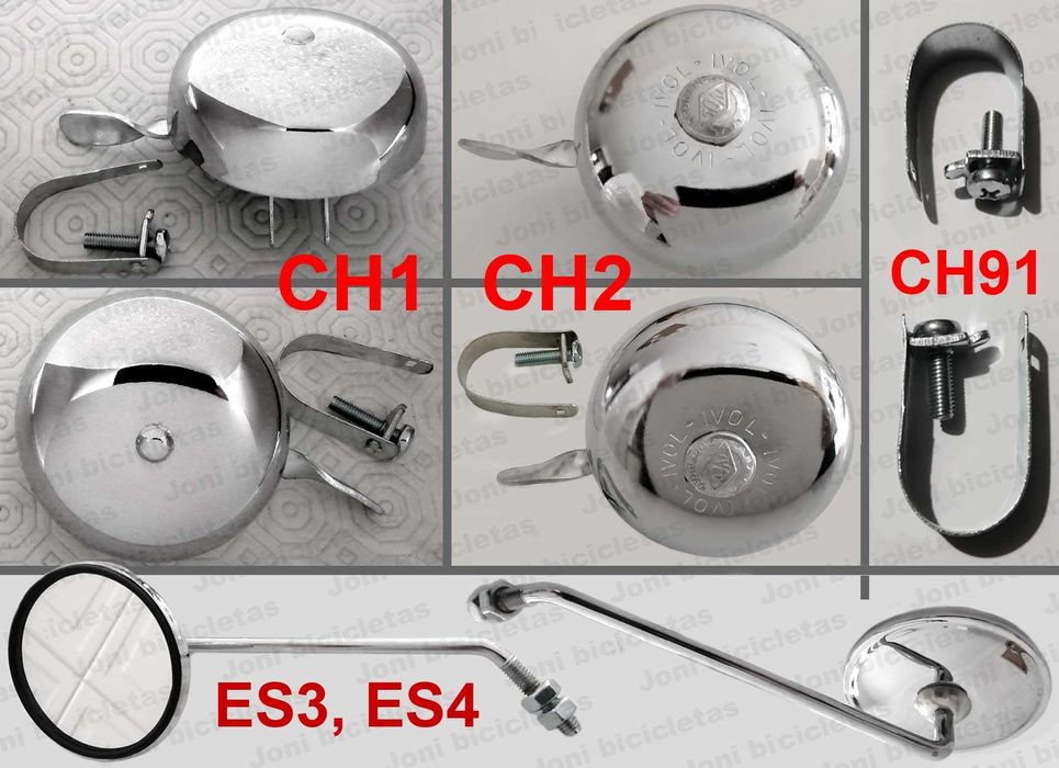 Acessórios de bicicleta pasteleira / clássicas