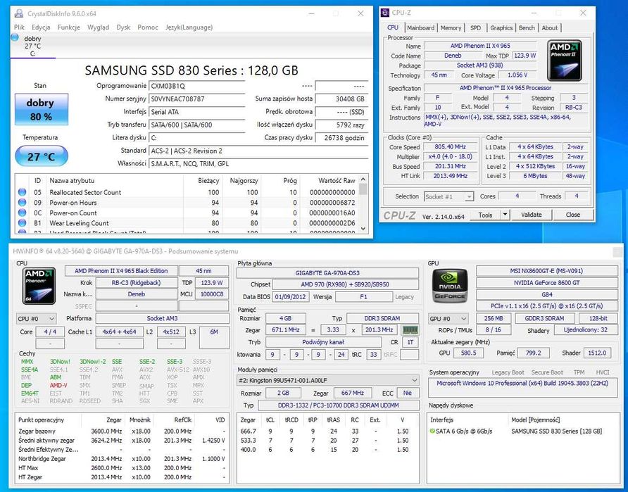 Komputer stacjonarny | AMD Phenom II X4 965