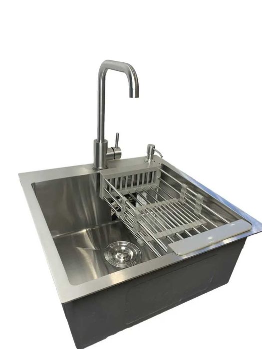 Мийка кухона Kroner 50*50 (см) + Кран + дозатор + кошик+ сифон