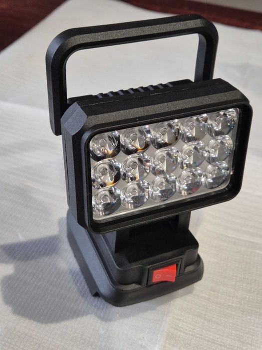 Lampa robocza warsztatowa halogen 2xUSB zamiennik Makita 14,4V 18V 21V