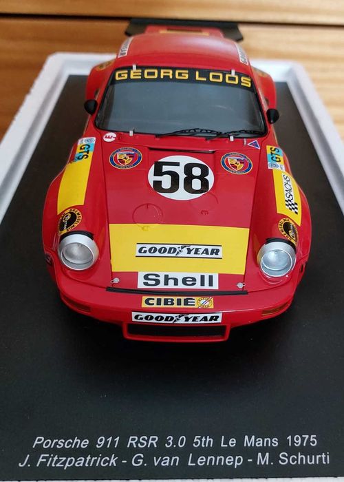 Porsche 911 RSR 3.0 #58 5th 24h Le Mans 1975 SPARK 1:18