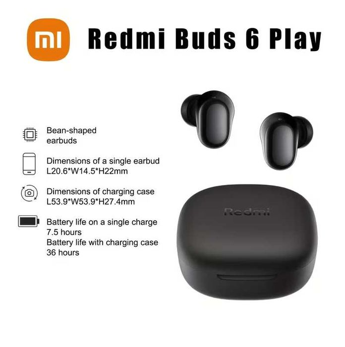 Xiaomi Redmi Buds 6 Play - бездротові навушники внутрішньоканальні