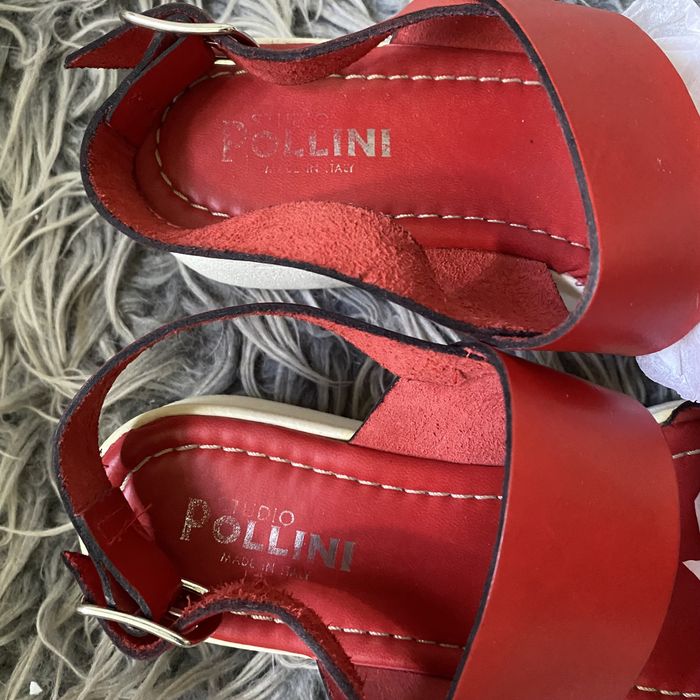Czerwone damskie buty sandałki Studio Pollini Made in Italy [36]