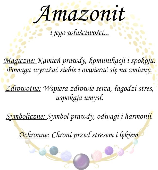 Bransoletka z kamieni naturalnych – Amazonit 8 mm | Obwód 17 cm
