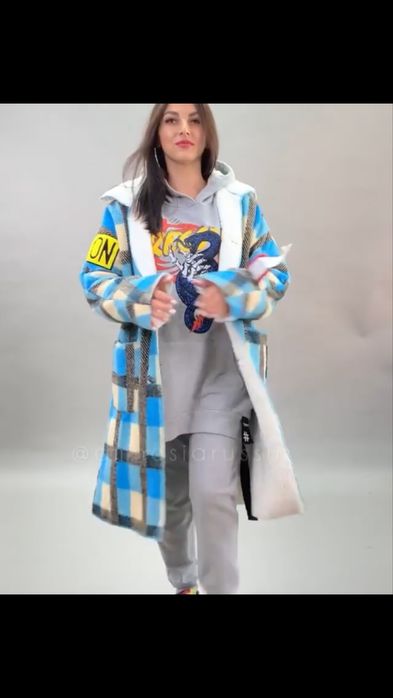 Меховая рубашка-пальто итальянского бренда VDR