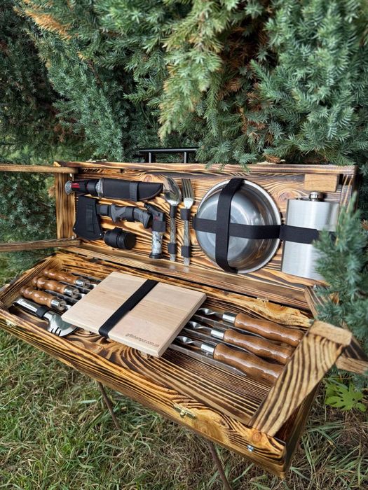 Подарочный набор шампуров в кейсе на подарок мужчине на день рождения