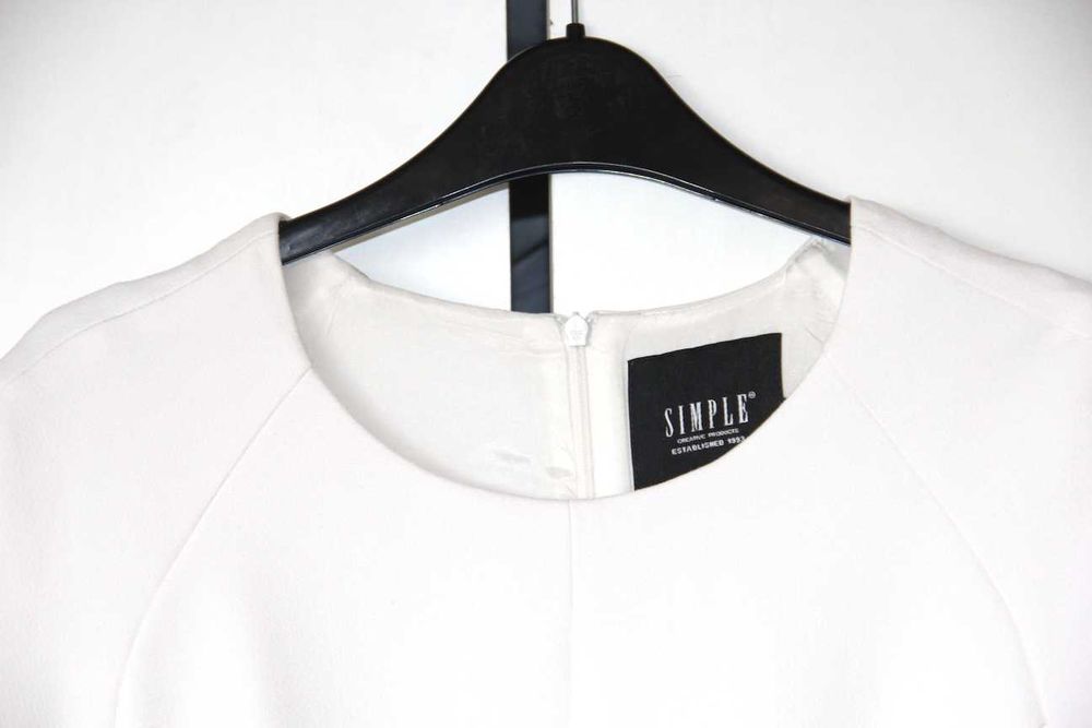 SIMPLE biała sukienka suknia 36 S ślub ślubna komunia xs 34