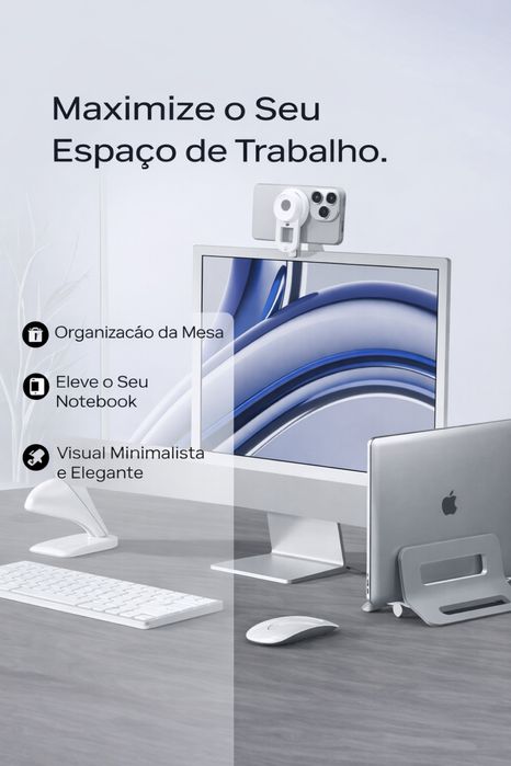 Suporte Vertical em Alumínio para Portátil – Novo
