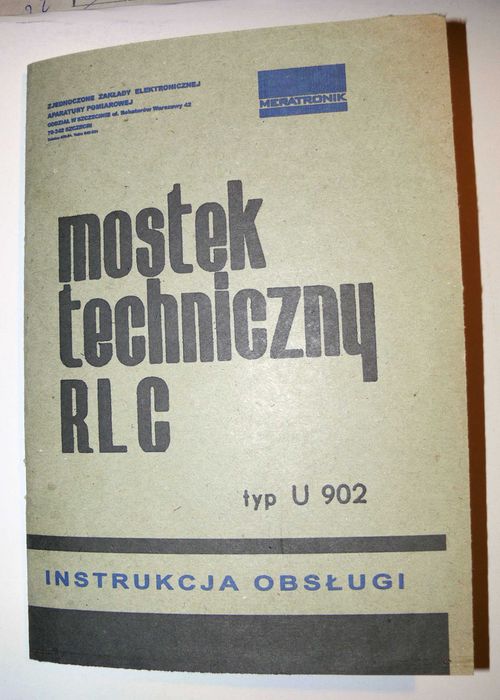 INSTRUKCJA MOSTEK RLC U-902 MERATRONIK ooooooooooooooooooooooo ...